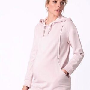 Women's Powder Pink Seraphina Maternity and beyond Hoodie